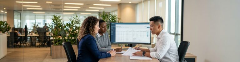 TIme de RH de grande empresa falando sobre a gestão do DSR